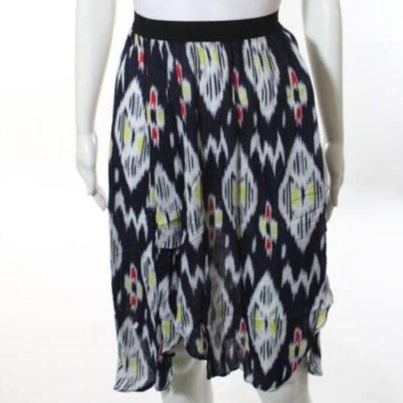 PJK Patterson J Kincaid Blue White Skirt Sz. L - Picture 1 of 6